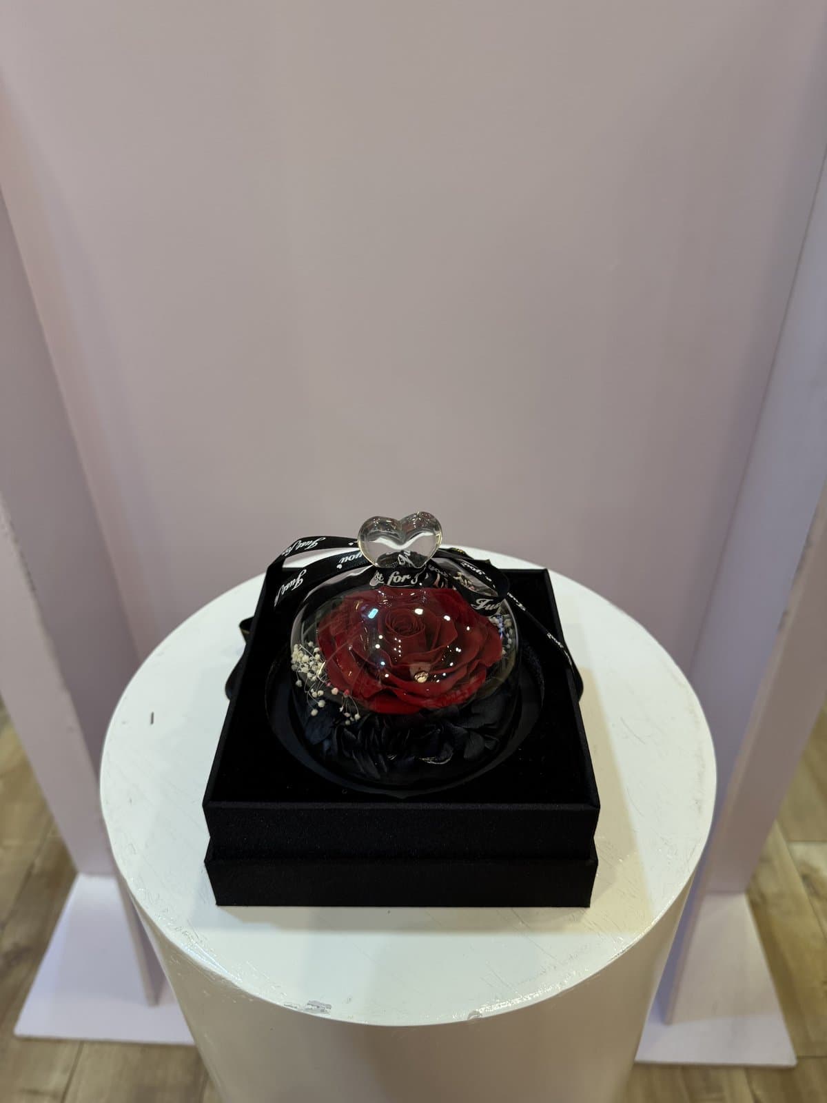 Forever Rose Glass Dome — Red Mini