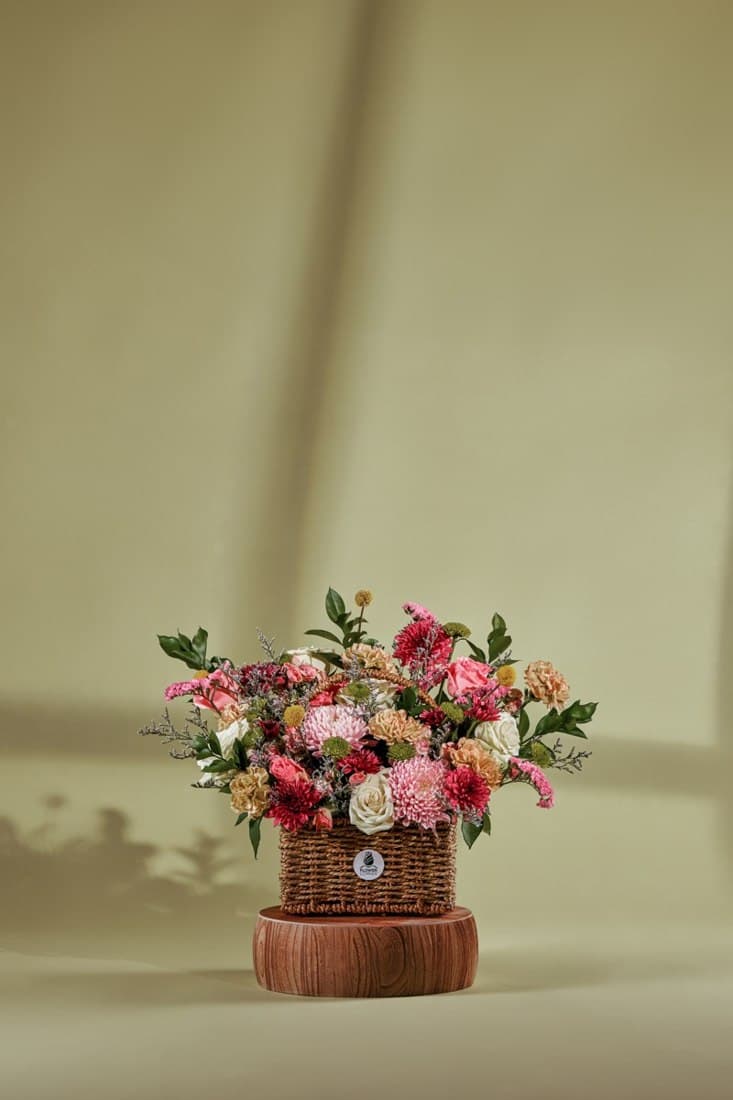 Basket of Rose and Carnation Delight