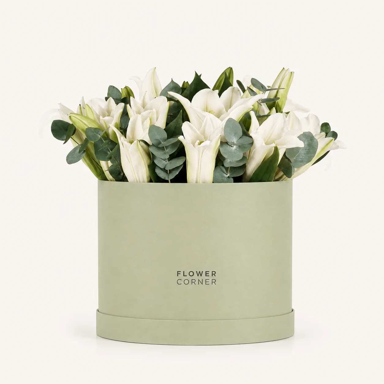 Lily Box Large — White / Matte pistachio