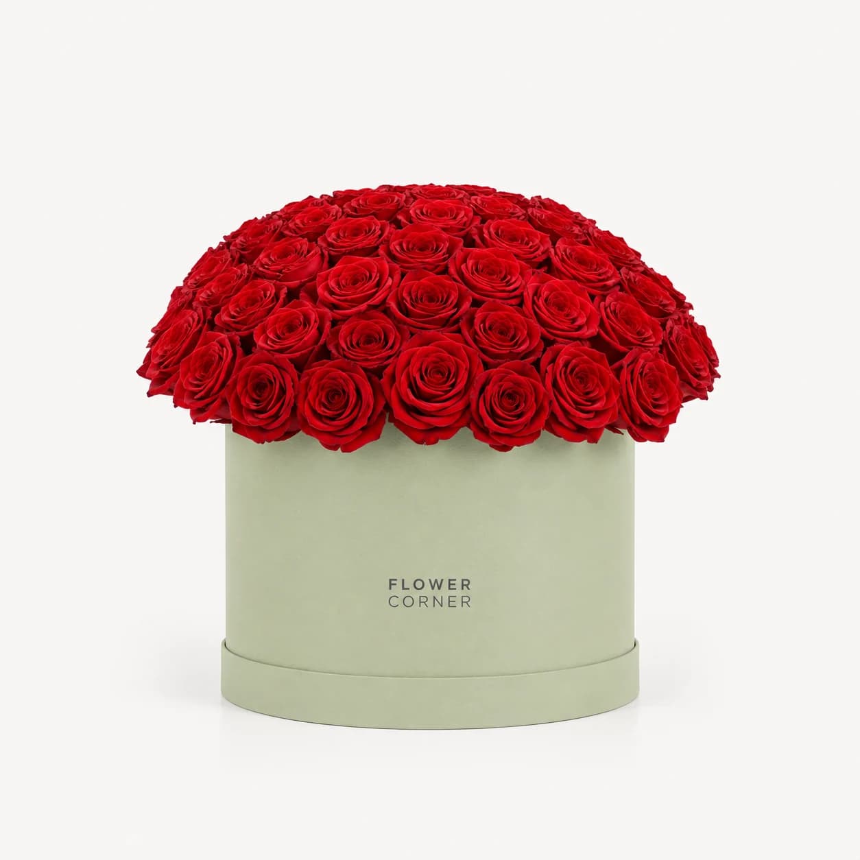 Rose Box Large — Red / Matte pistachio