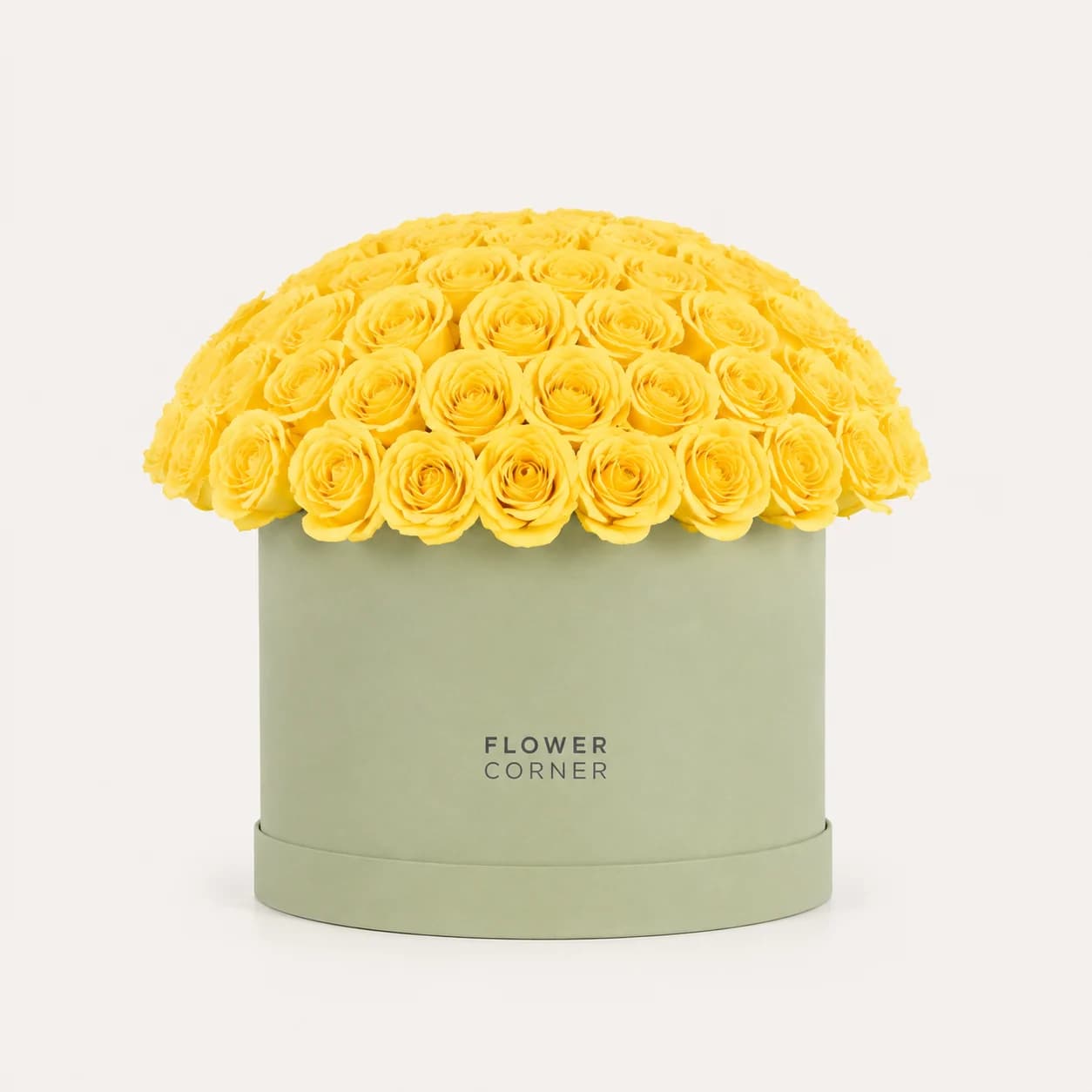 Rose Box Large — Yellow / Matte pistachio