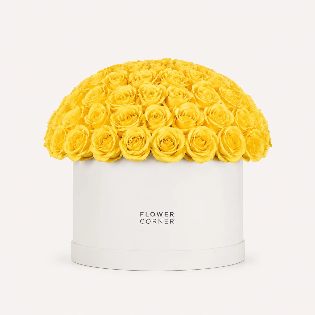 Rose Box Large — Yellow / White