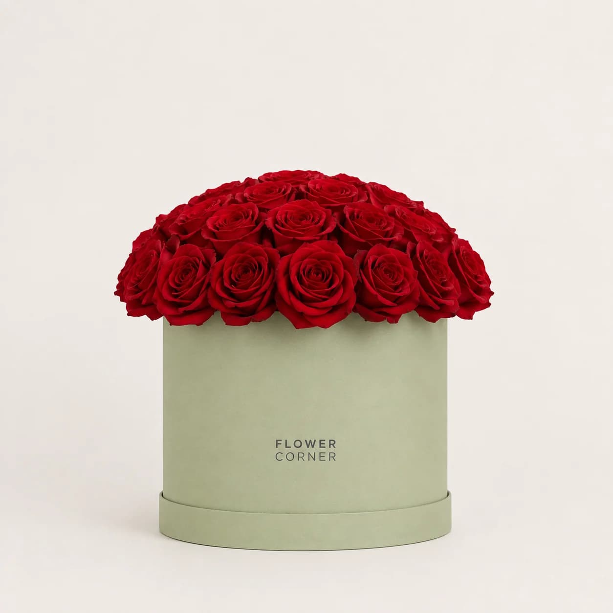 Rose Box Small — Red / Matte pistachio