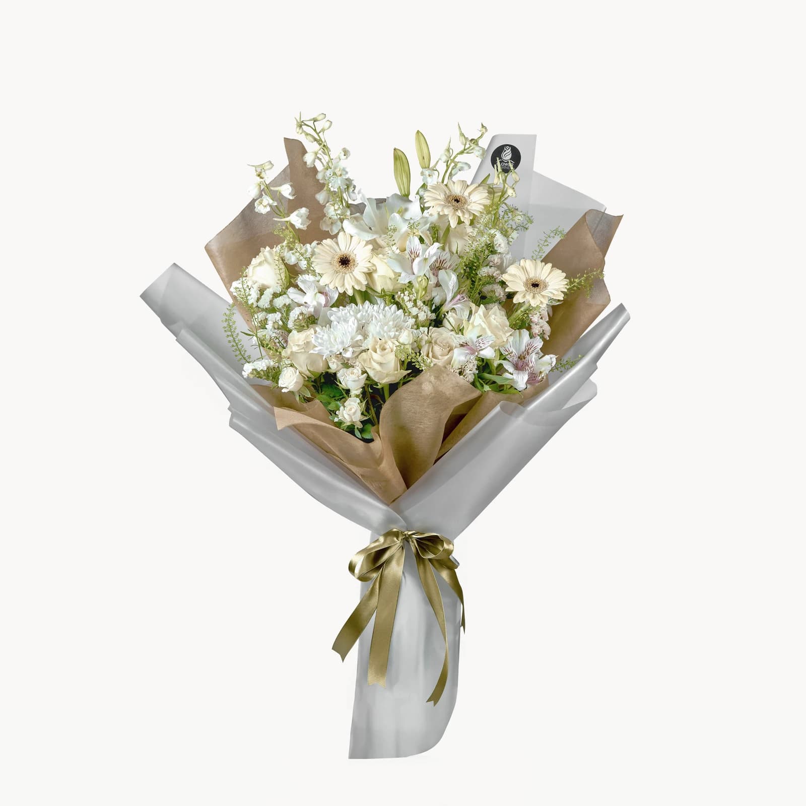 White garden bouquet, view 1