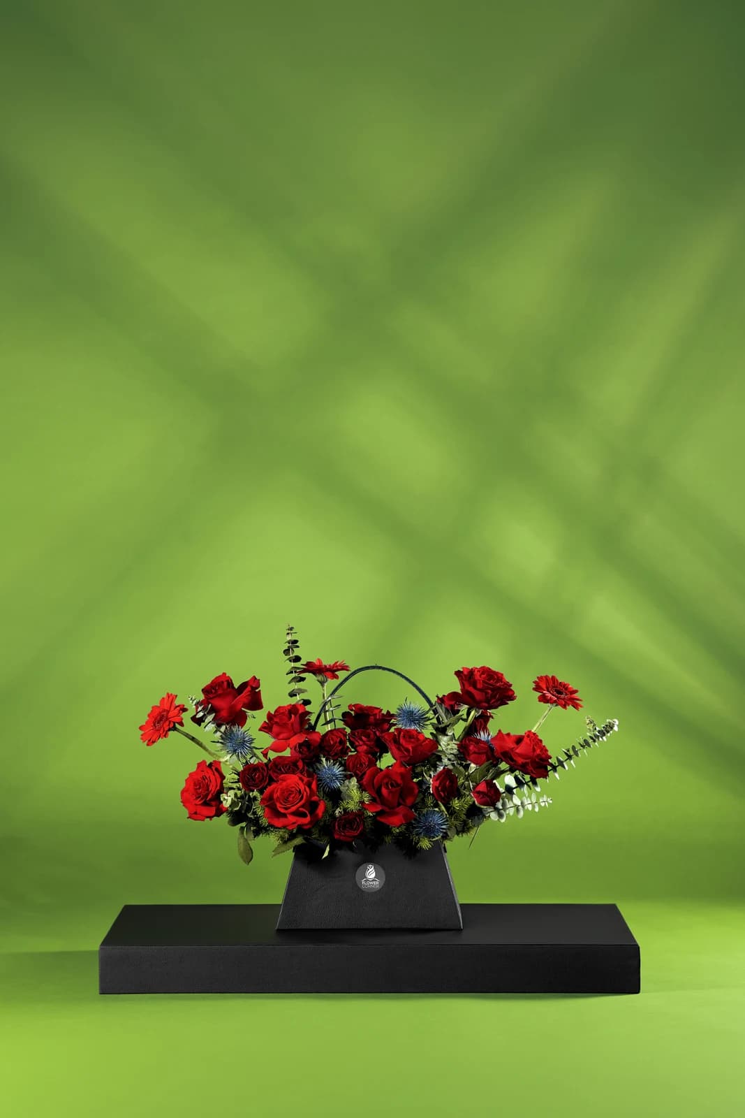 Crimson garden bowl, view 1