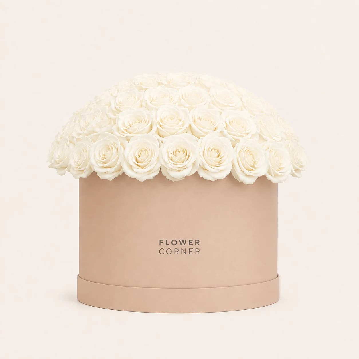 Rose Box Large — White / Nude
