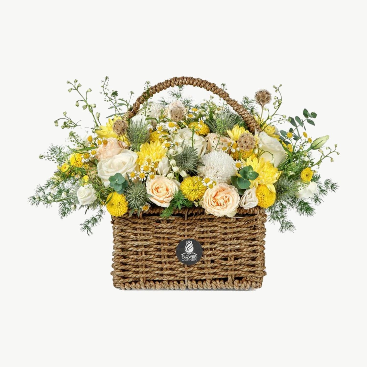 Sunshine flower basket, view 1