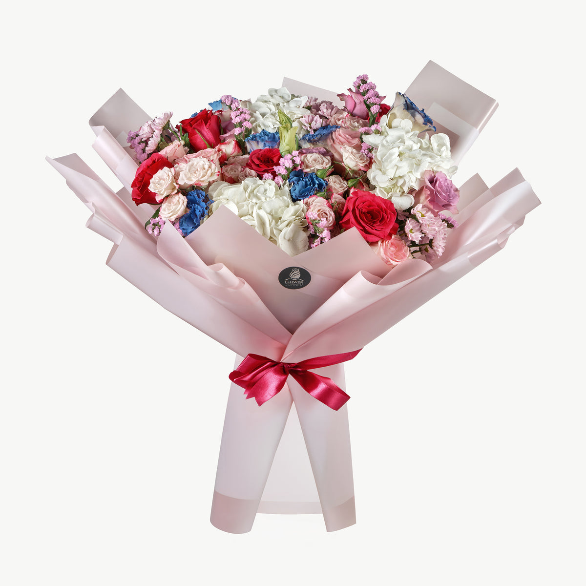 Blush and Bloom bouquet with pink and cream flowers