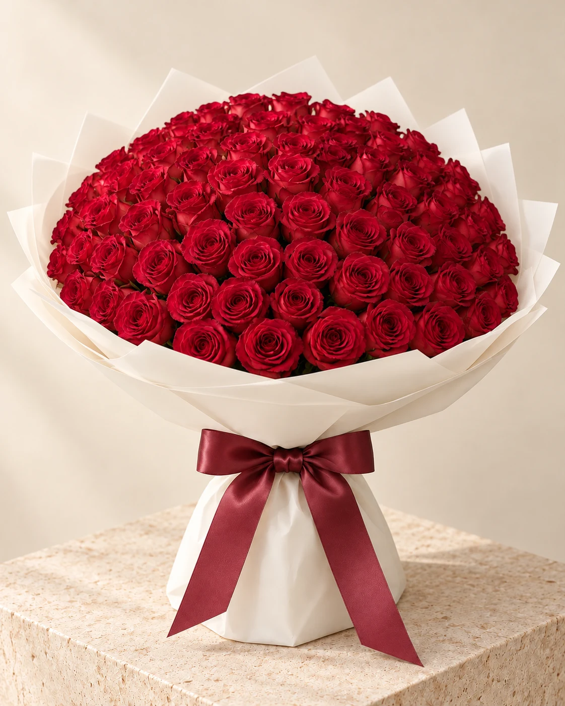 Crimson Letter — 100 Roses