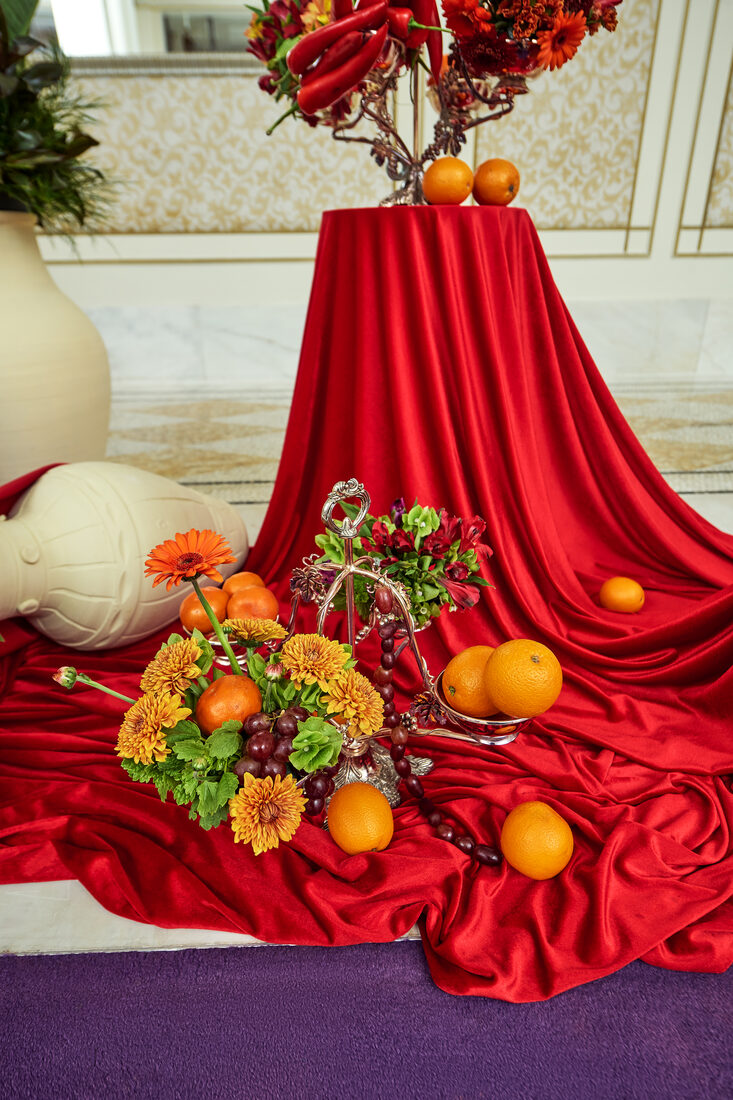 Corporate event floral installation by Flower Corner