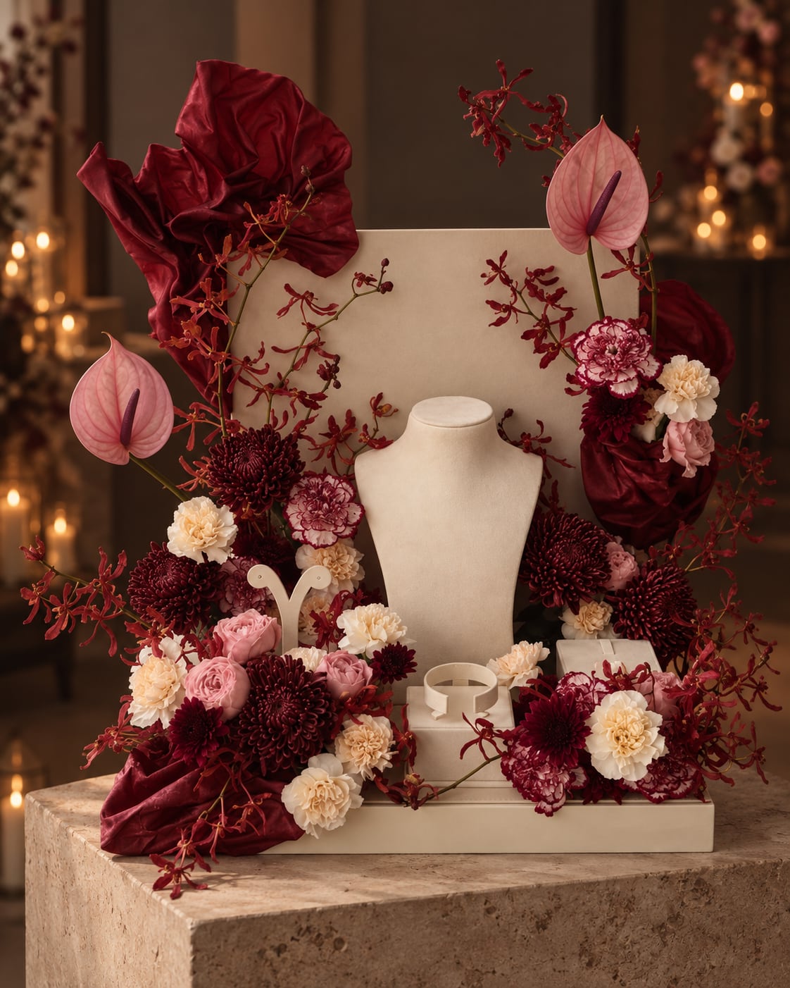 Garnet & blush shabka